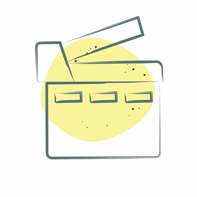Icon Cinematográfico relacionado con el símbolo de Podcast Estilo de punto de color