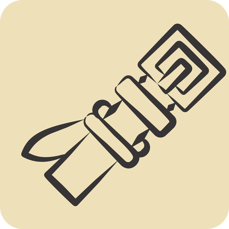 Vector icon cinturón de béisbol relacionado con el símbolo de béisbal estilo dibujado a mano diseño simple editable