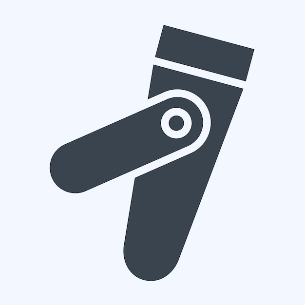 Icon Clipper de uñas relacionado con el estilo de glifo del símbolo de higiene ilustración de diseño simple