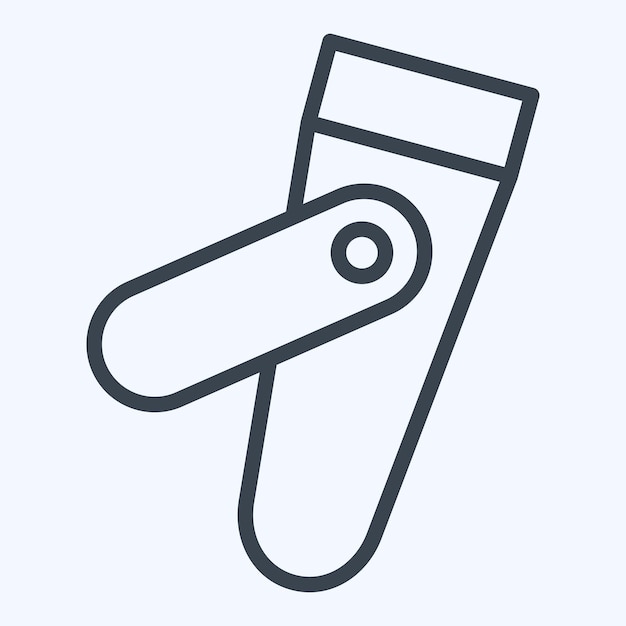 Icon Clipper de uñas relacionado con el estilo de línea de símbolo de higiene ilustración de diseño simple