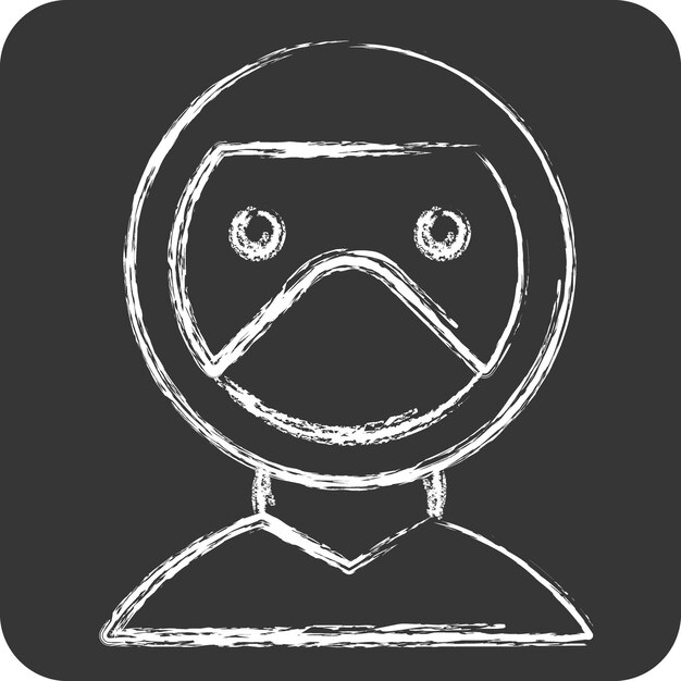 Icon Cloth Cover relacionado con el símbolo Ninja tiza Estilo diseño sencillo ilustrado editable sencillo