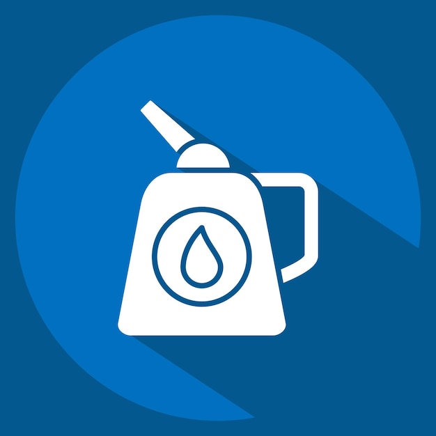 Icon Clothes Steamer relacionado con el estilo de sombra larga del símbolo de la lavandería