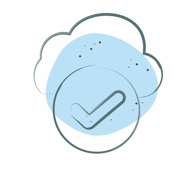 Icon Cloud Access relacionado con el símbolo de red Color Spot Estilo ilustración simple