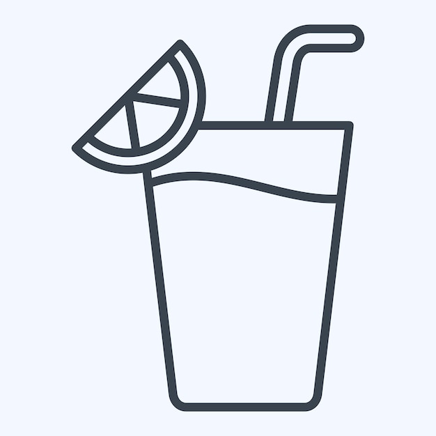 Icon Cocktail 2 relacionado con CocktailsDrink símbolo estilo de línea diseño simple editable