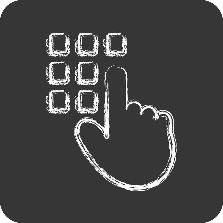 Vector icon code lock adecuado para el símbolo de seguridad tiza estilo diseño simple vector de plantilla de diseño editable