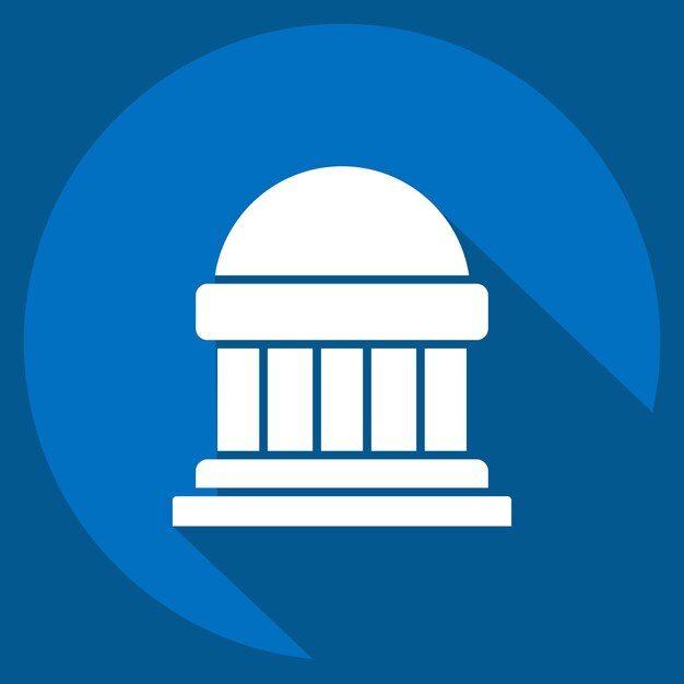 Icon Congreso relacionado con el símbolo Electiont estilo de sombra larga diseño simple editable