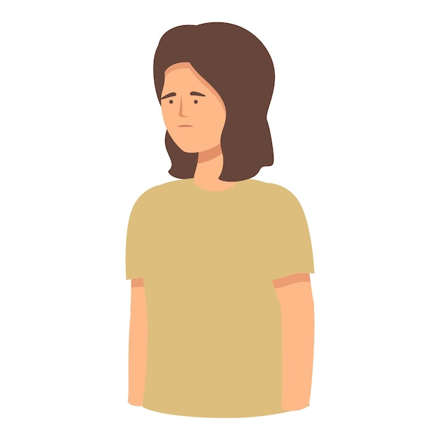 Icon de conversación de mujer triste vector de dibujos animados Habla de padre a hijo