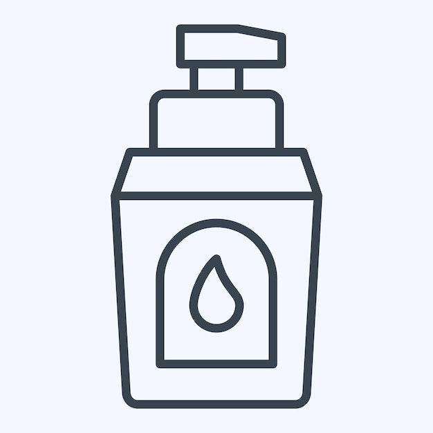 Icon Cream Waterprof relacionado con el estilo de línea de símbolo de buceo ilustración de diseño simple