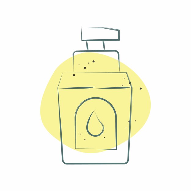 Icon Cream Waterprof relacionado con el símbolo de buceo Color Spot Style Ilustración de diseño simple