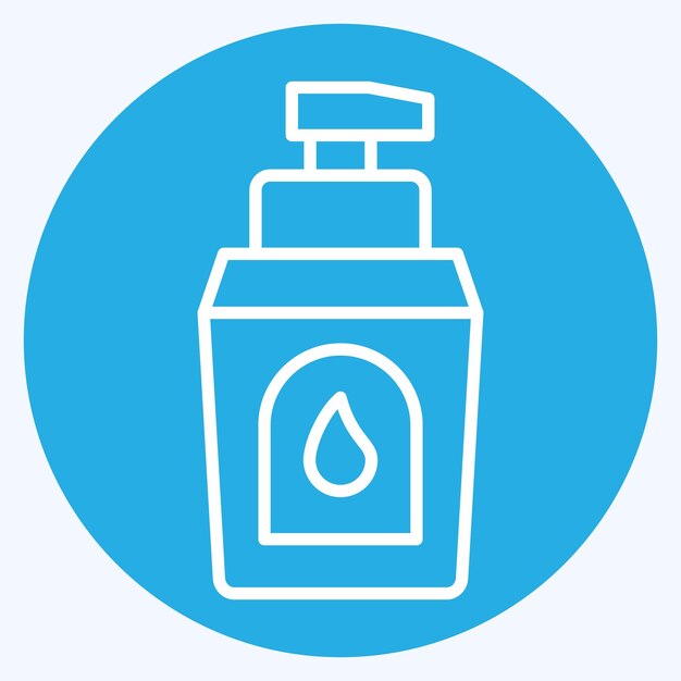 Icon Cream Waterprof relacionado con el símbolo de buceo estilo ojos azules ilustración de diseño simple