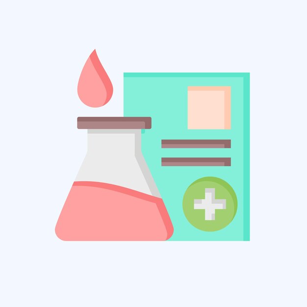 Icon Data Ciencia relacionada con la donación de sangre Símbolo de estilo plano diseño simple editable