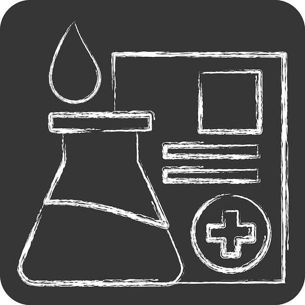 Icon Data Ciencia relacionada con la donación de sangre símbolo tiza Estilo diseño simple editable ilustración sencilla