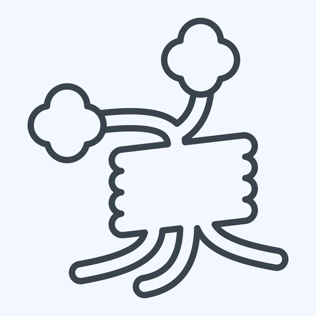 Icon Dead Tree relacionado con el estilo de línea de símbolos de Halloween ilustración de diseño simple