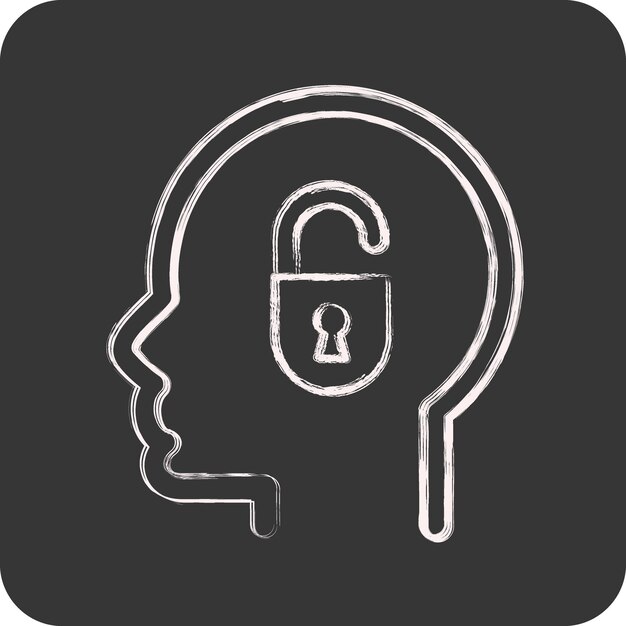 Icon Debilidad relacionada con la psicología Símbolo de personalidad diseño simple editable ilustración simple