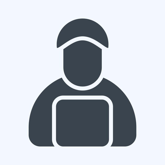 Icon Delivery Man relacionado con el símbolo de Black Friday estilo glifo diseño simple editable