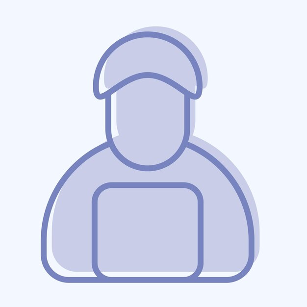 Icon Delivery Man relacionado con el símbolo del Viernes Negro estilo de dos tonos diseño simple editable