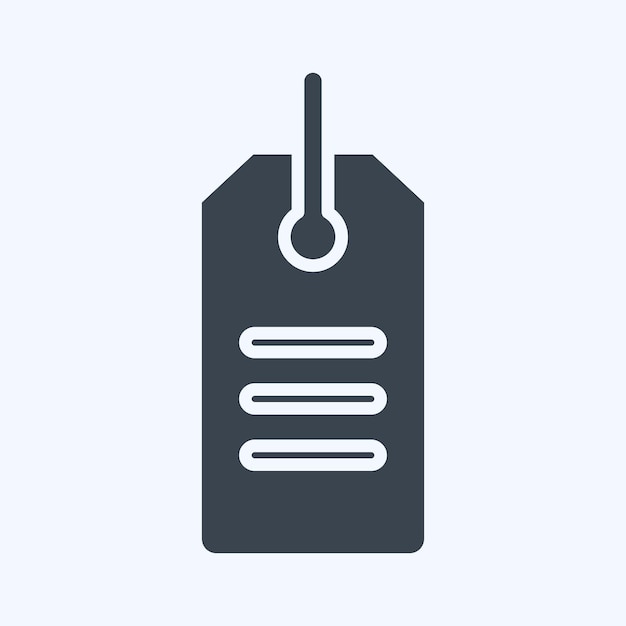Icon Descuento relacionado con el símbolo del Viernes Negro estilo glifo diseño simple editable