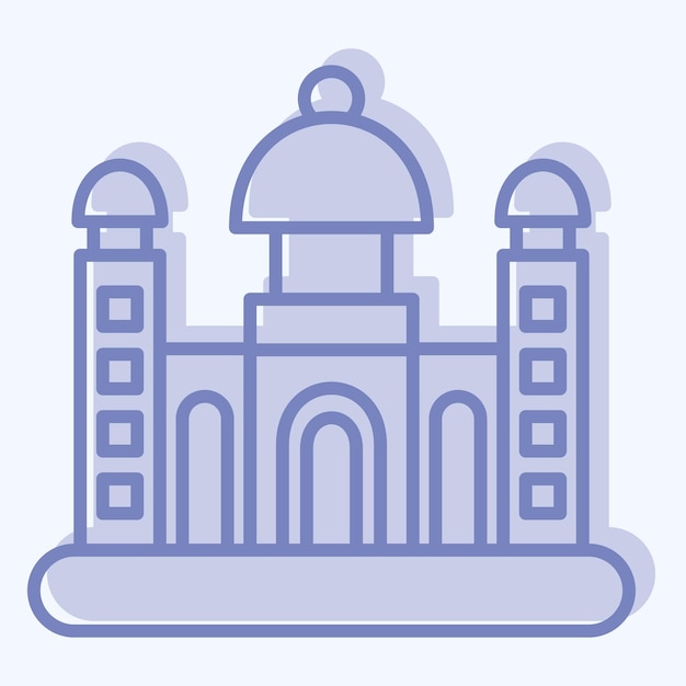 Icon Dhaka relacionado con el símbolo de capital de estilo de dos tonos diseño simple editable