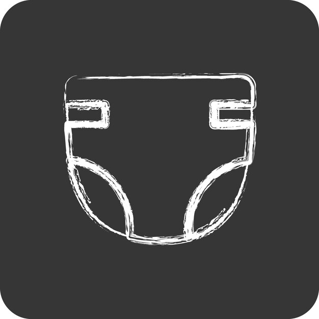 Icon Diaper adecuado para niños símbolo tiza Estilo diseño simple patrón de diseño editable vectorial
