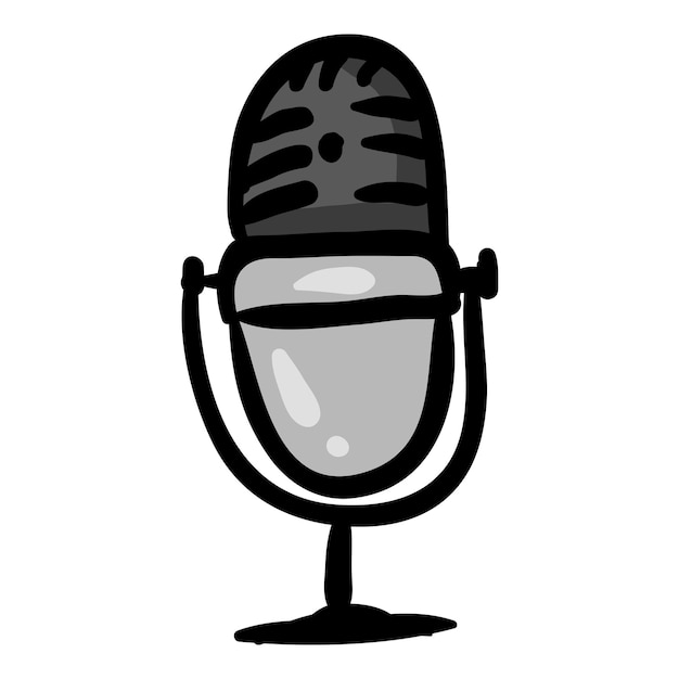 Icon de dibujos vectoriales del micrófono