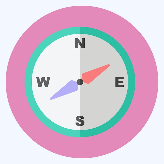 Icon Direcciones adecuadas para el símbolo del mar estilo plano diseño simple editable