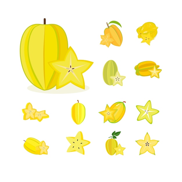 Icon de diseño vectorial de Star Fruit