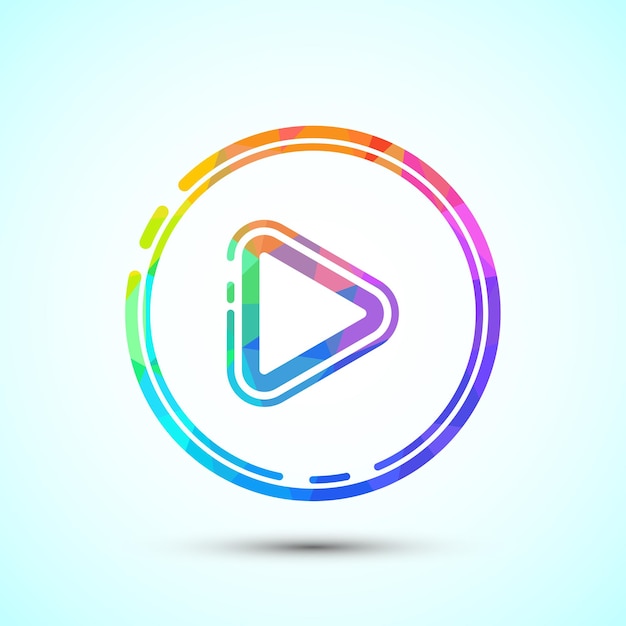Icon de diseño de vídeo Ilustración de cámara Icon de cámara de vídeo Símbolo de película Signo de estilo low poly