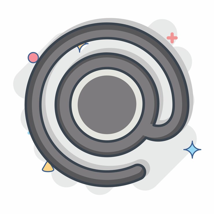 Vector icon dog mail relacionado con el símbolo de la oficina de correos de estilo cómico ilustración simple