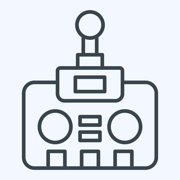 Icon Drone Controller relacionado con el estilo de línea de símbolos de drones ilustración de diseño simple