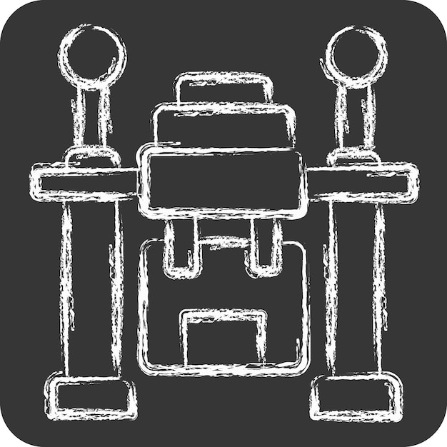 Icon Drone Entrega relacionada con el símbolo de la Tecnología del Futuro tiza Estilo diseño sencillo ilustrado editable sencillo