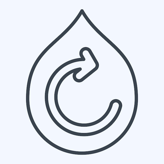 Icon Eco Fuel relacionado con el reciclaje de símbolos de estilo de línea ilustración de diseño simple