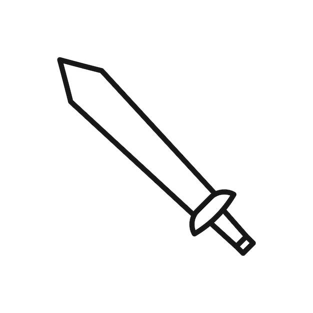 Icon Editable de Knight Sword Ilustración vectorial aislada en fondo blanco usando para el sitio web de presentación o aplicación móvil