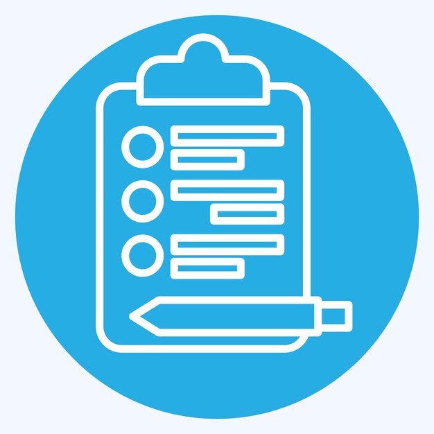 Icon Election Encuesta relacionada con el diseño de estilo de ojos azules del símbolo Electiont editable