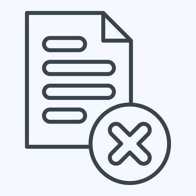 Icon Eliminar relacionado con Eliminar estilo de línea de símbolo Ilustración de diseño simple