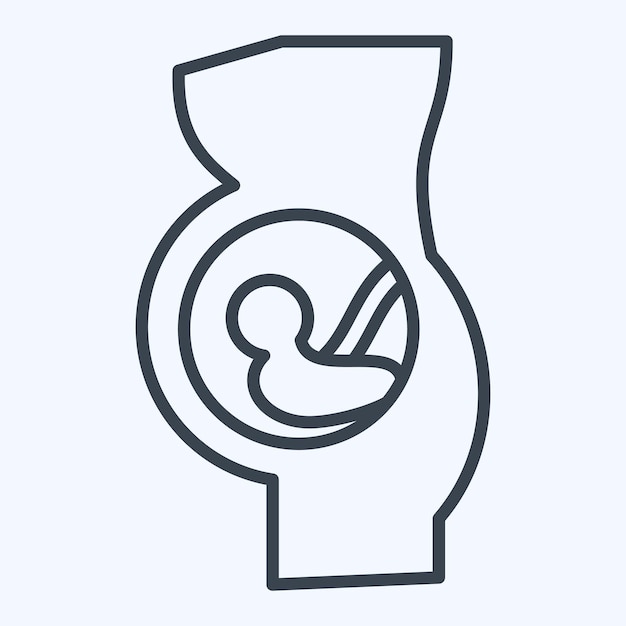 Icon embarazo relacionado con especialidades médicas estilo de línea de símbolo ilustración de diseño simple