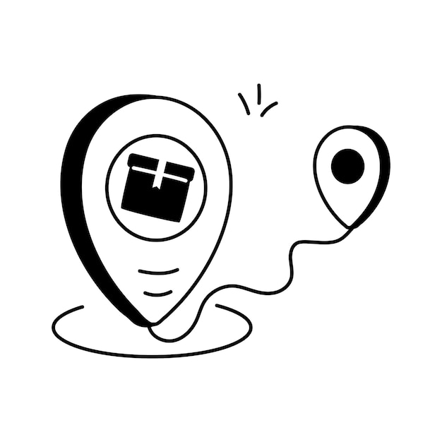 Icon para el envío y la entrega de pedidos en línea
