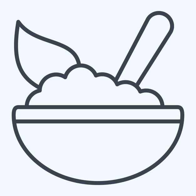 Icon Espinaza relacionada con el estilo de línea de símbolos veganos diseño simple editable