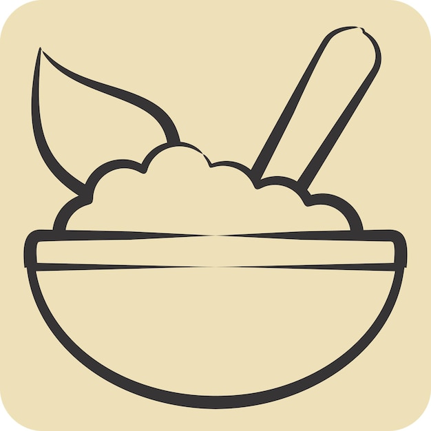 Icon Espinaza relacionada con el símbolo vegano estilo dibujado a mano diseño simple editable