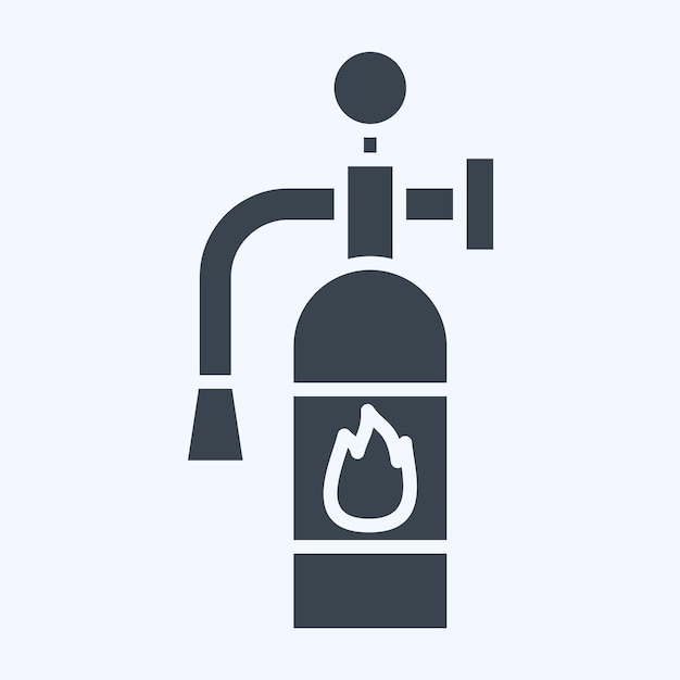 Icon Extintor de incendios relacionado con el símbolo de emergencia estilo glifo ilustración de diseño simple