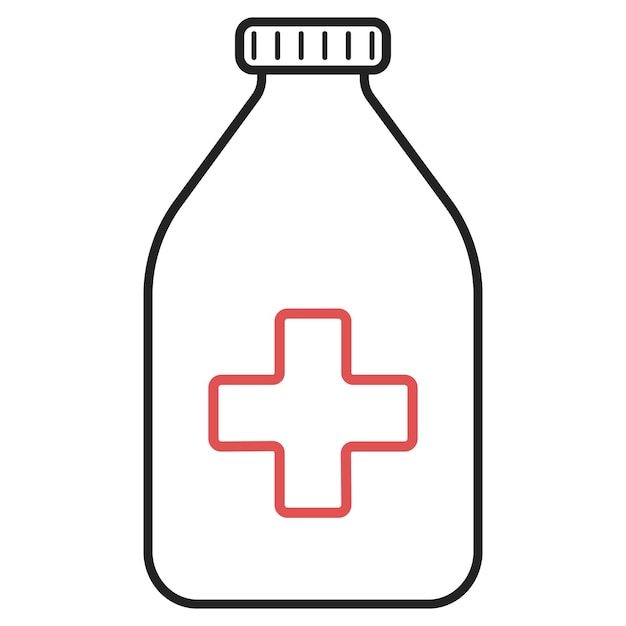 Icon farmacia médica, envase de botella de pastillas, frasco de medicamentos tratamiento de enfermedades