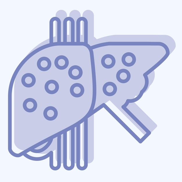 Icon Fatty Liver relacionado con el hepatólogo símbolo de estilo de dos tonos diseño simple editable