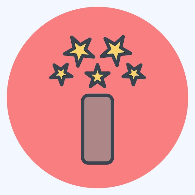 Icon File Trabajo relacionado con Eid Al Fitr símbolo de color mate estilo islámico diseño simple