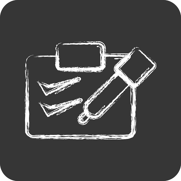 Icon Fitness Programa adecuado para la tiza de símbolo saludable Estilo diseño simple patrón de diseño editable vectorial