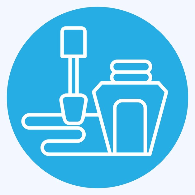 Icon Foundation relacionado con el símbolo cosmético estilo ojos azules ilustración simple