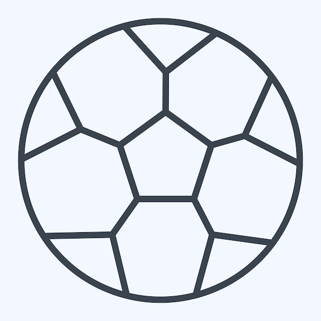 Icon Fútbol relacionado con Fútbol símbolo línea estilo ilustración simple