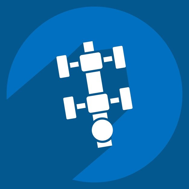 Icon Gauge de nivel relacionado con el símbolo de medición estilo sombra larga ilustración simple