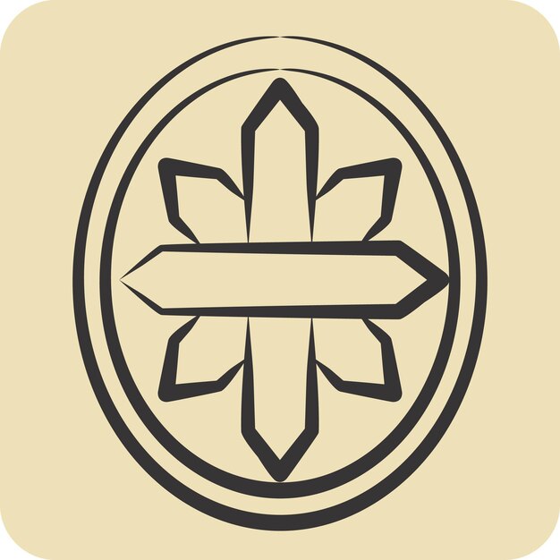 Icon Gema relacionada con el símbolo de la joyería estilo dibujado a mano ilustración simple