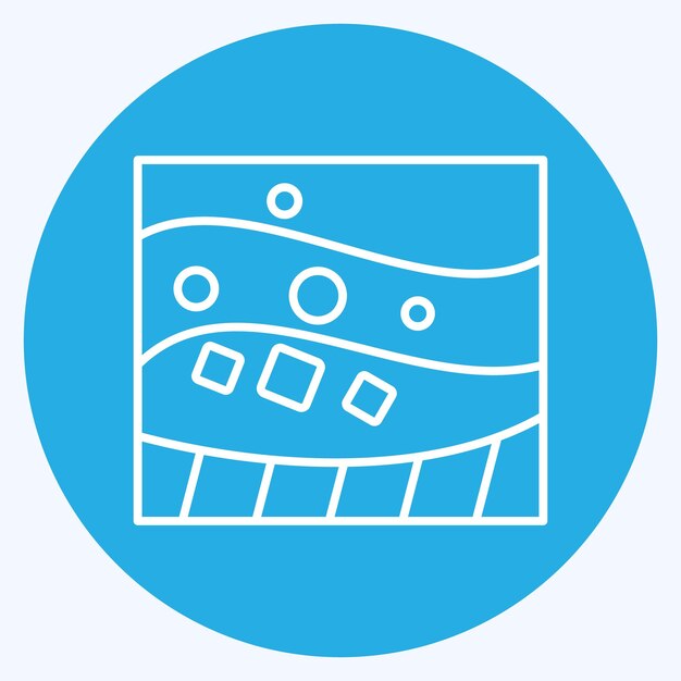 Icon Geológico relacionado con el símbolo de minería ojos azules estilo diseño simple editable