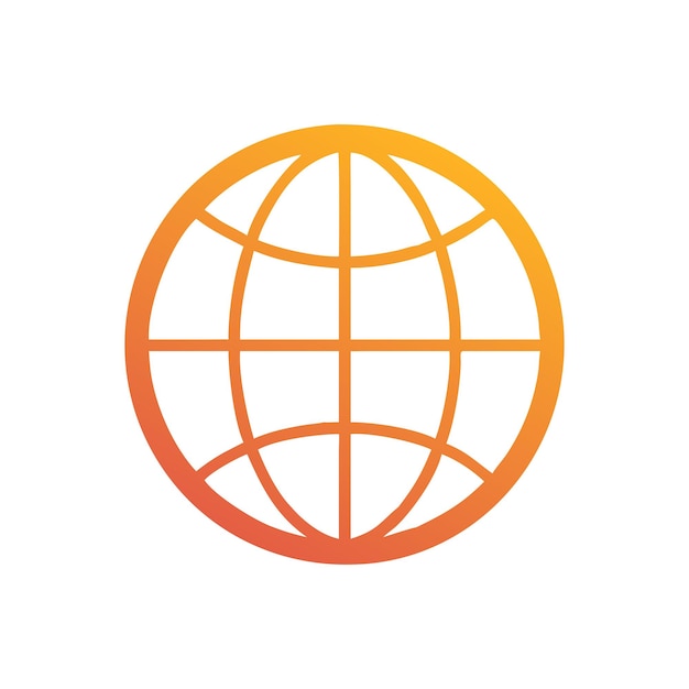 Icon Globe Technology Contacto y vector de sitio web para sitios web de interfaz de usuario y aplicaciones móviles