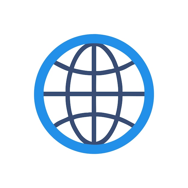 Icon Globe Technology Contacto y vector de sitio web para sitios web de interfaz de usuario y aplicaciones móviles